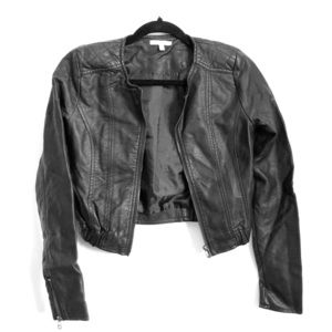Black leather jacket
